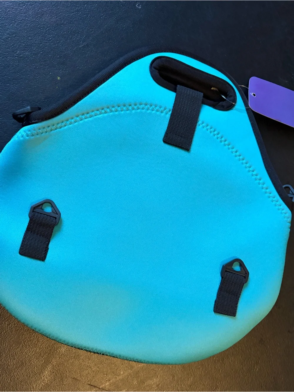 Itzy Ritzy Teal and Yellow Owl Neoprene Lunch Bag